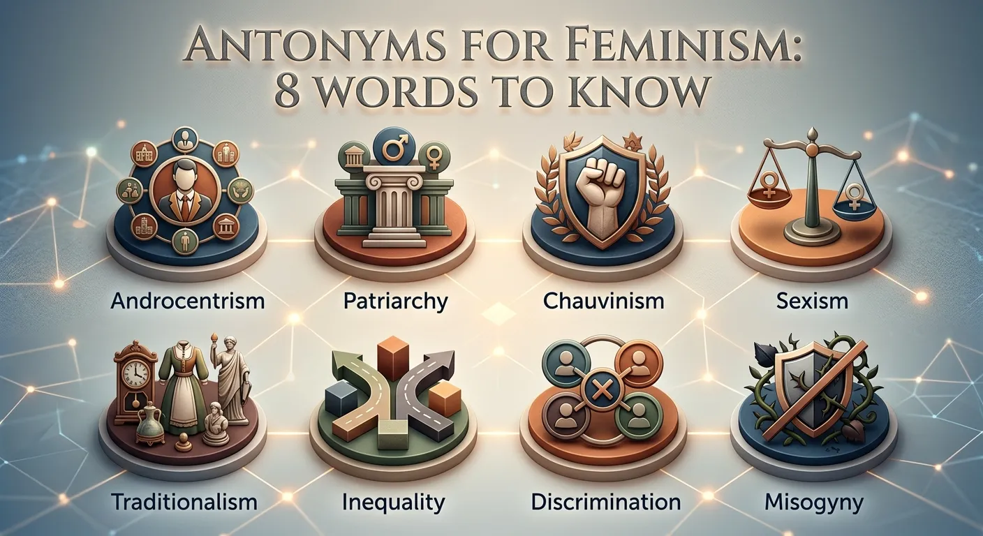 Feminism and anti-feminism vocabulary comparison with related gender concepts