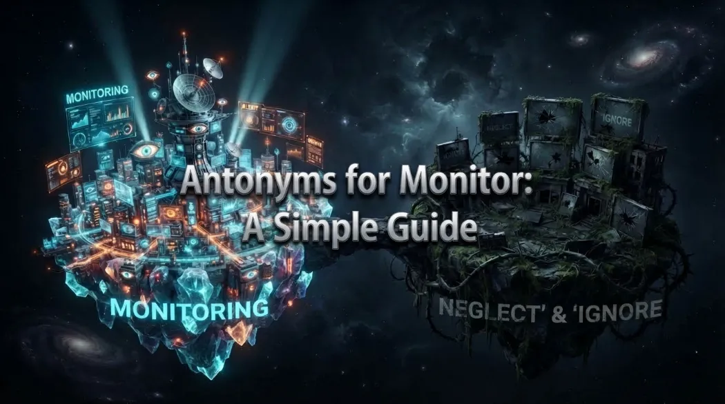 Antonyms for monitor showing active observation contrasted with ignoring and neglecting