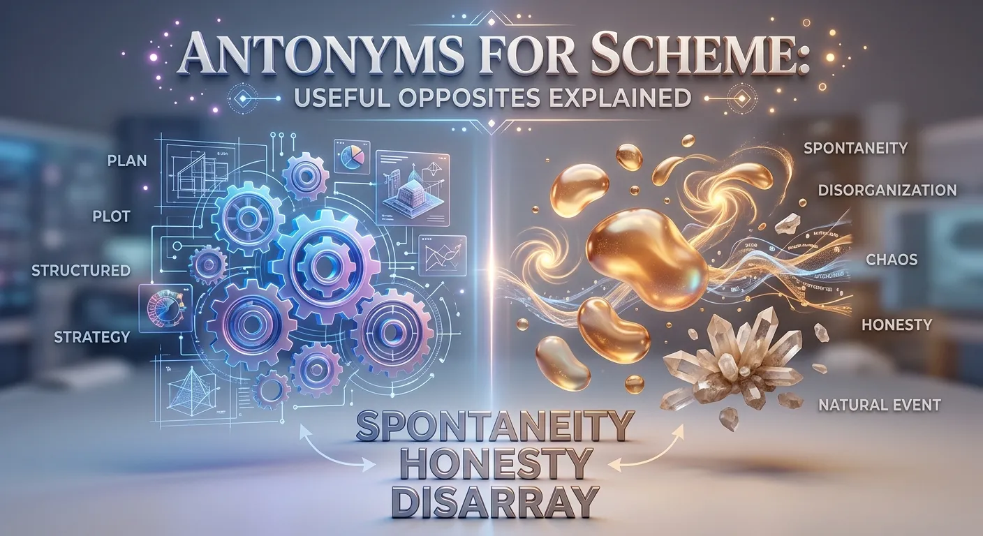 A comparison showing a planned scheme contrasted with spontaneity, openness, and disorder