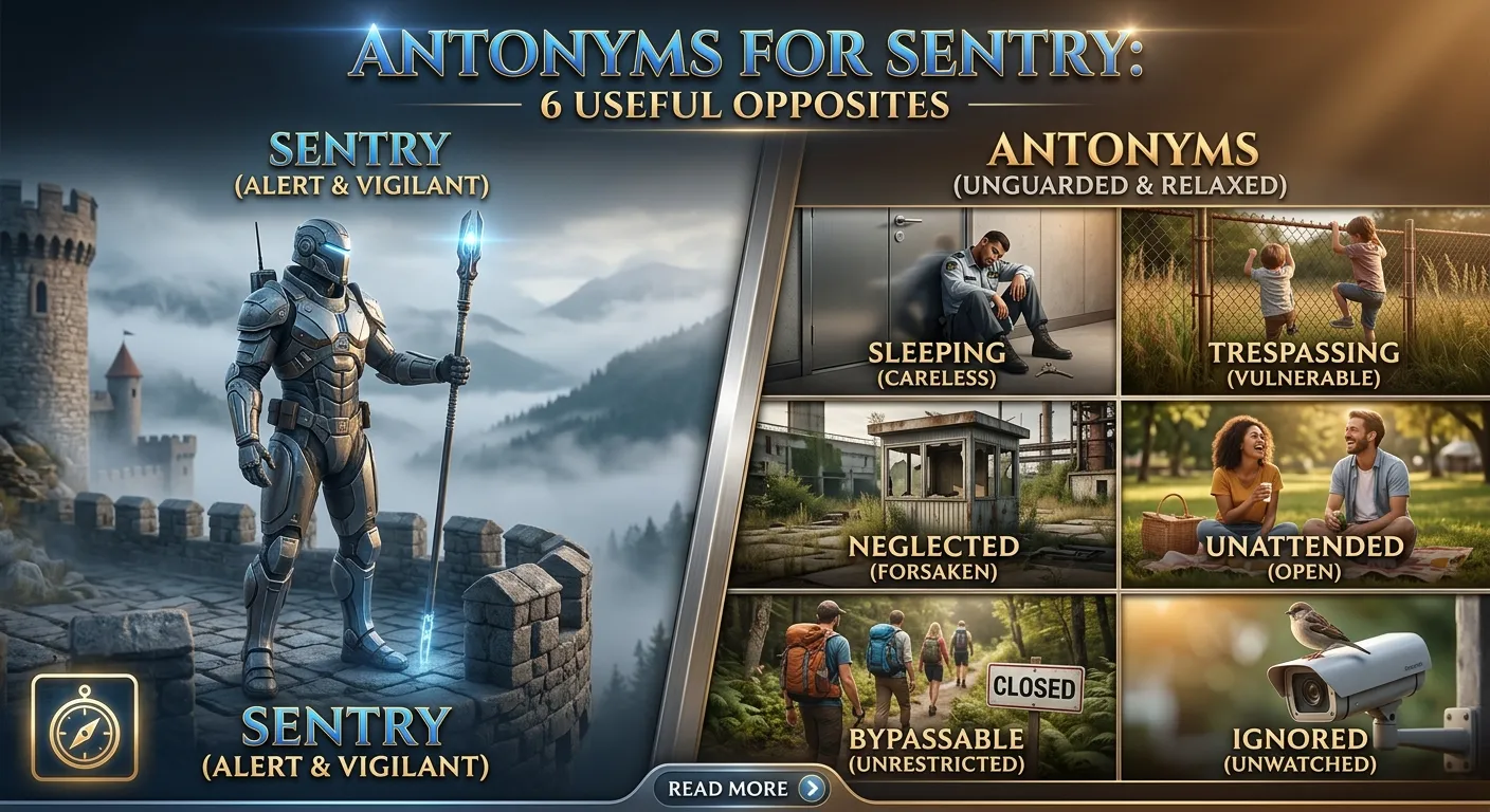 Sentry guarding a gate compared with an intruder and attacker