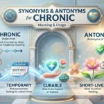 Synonyms and antonyms for chronic showing persistent and acute conditions